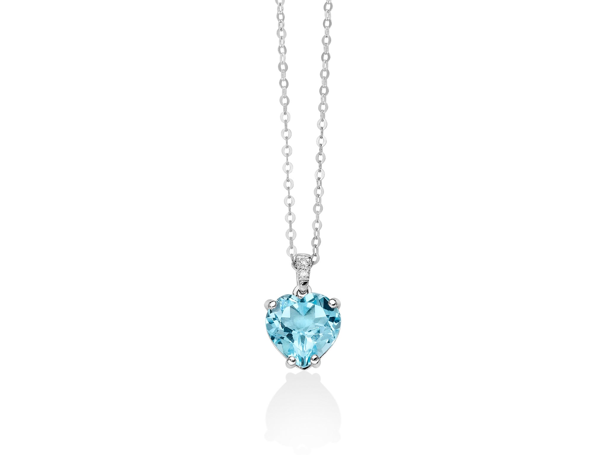 Collana Donna Miluna Girocollo ORO 750 con acquamarina e diamanti