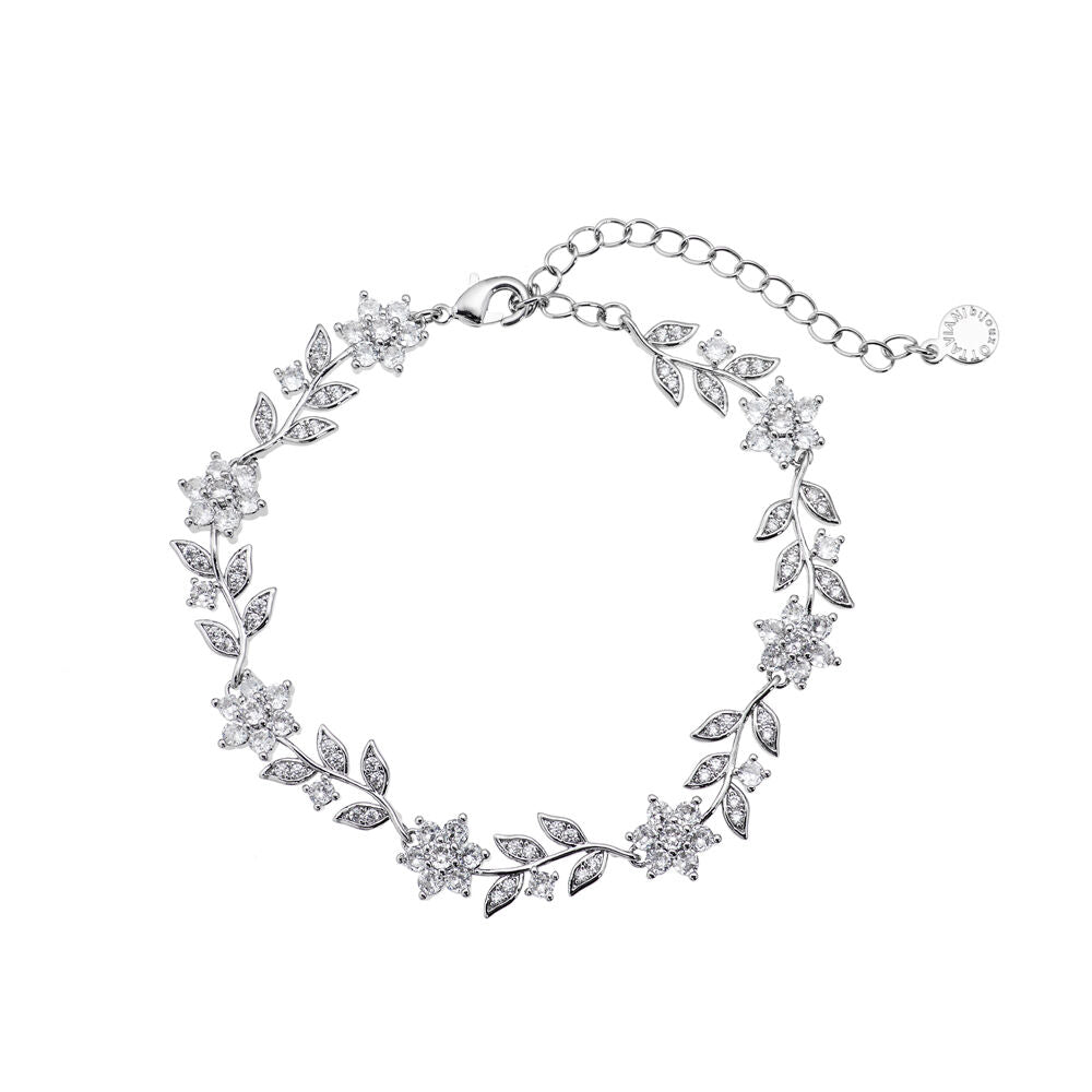 Bracciale Donna Ottaviani Bronzo Tennis Fiori Zirconi Bianchi 500688B