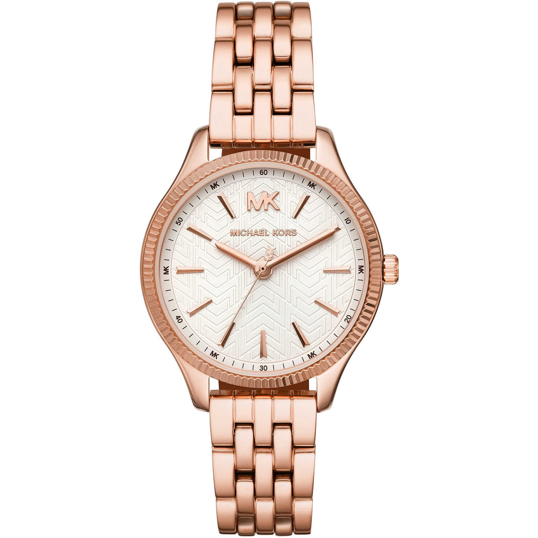 Orologio Donna Michael Kors Acciaio Rosè Quarzo Solo Tempo Bianco MK6641