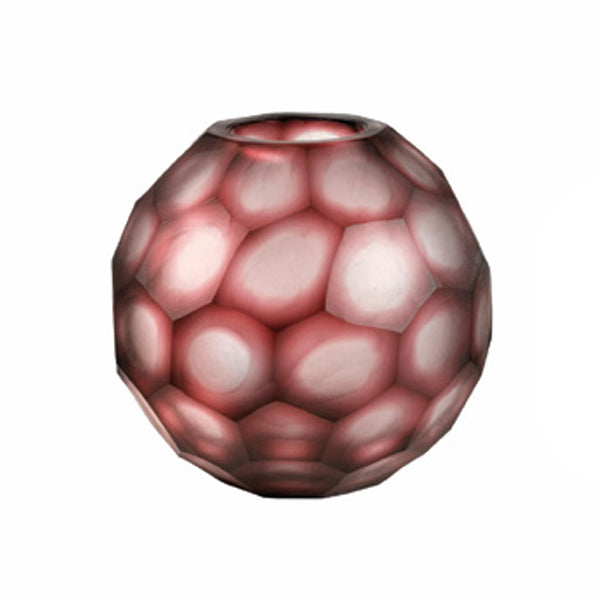 Vaso Cristallo OnlyLux Geode Rosso 18 cm OL03172