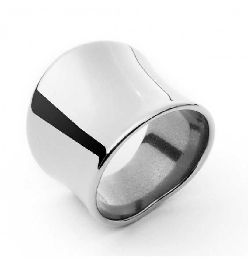 Anello Donna a fascia in acciaio bianco 4UAN4316W/10