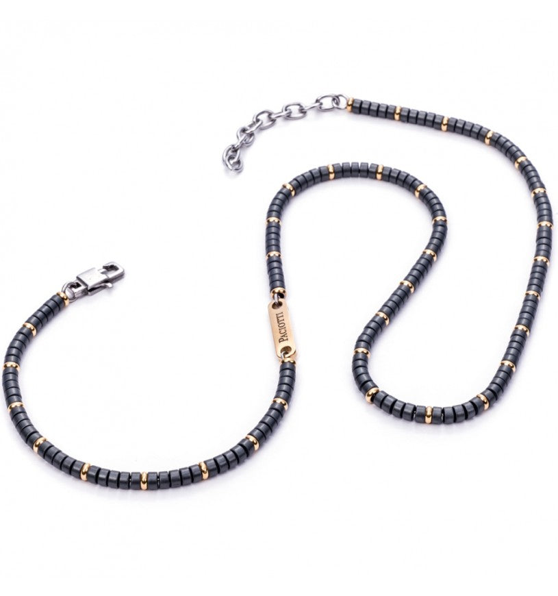 Collana Uomo 4US Cesare Paciotti Acciaio rondelle grige  4UCL5086