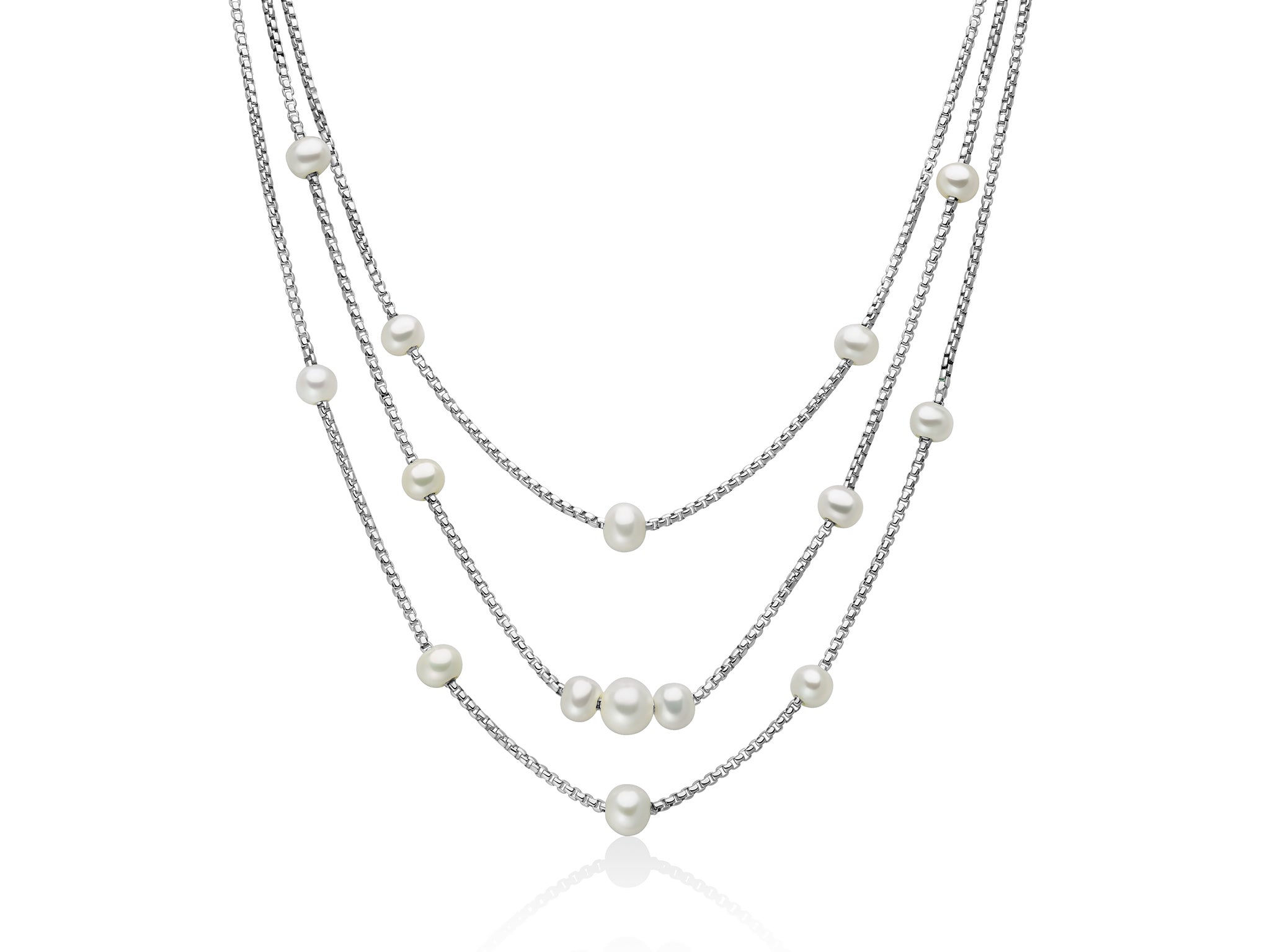 Collana Donna Miluna Miss Italia Argento con Perla Bianca PCL6626