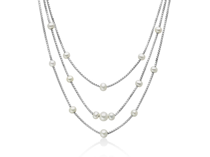 Collana Donna Miluna Miss Italia Argento con Perla Bianca PCL6626
