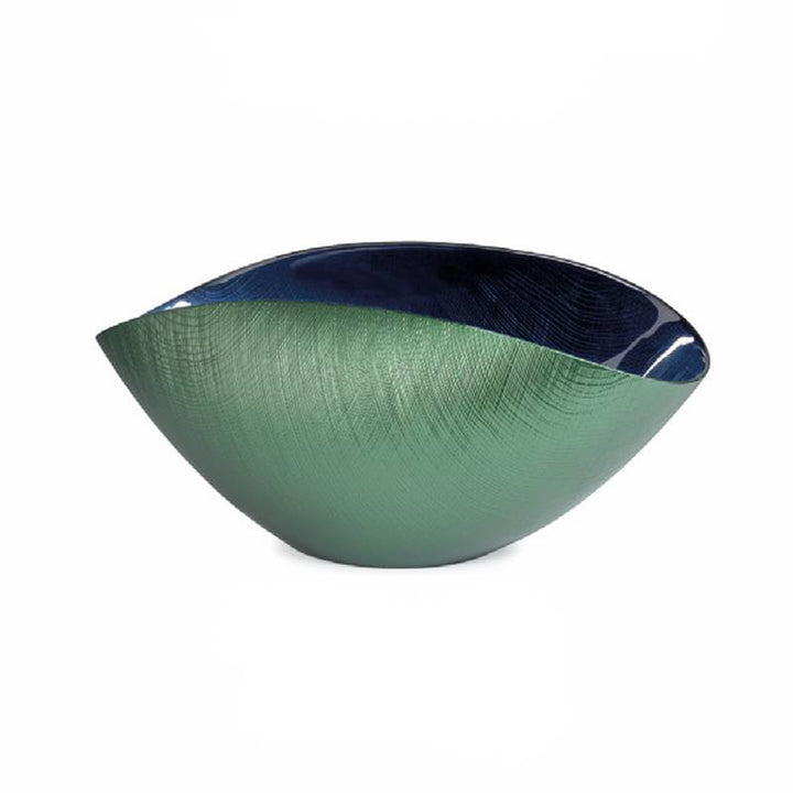 Coppetta Cristallo Onlylux New Burano Verde Blu 38x11 cm OL03416