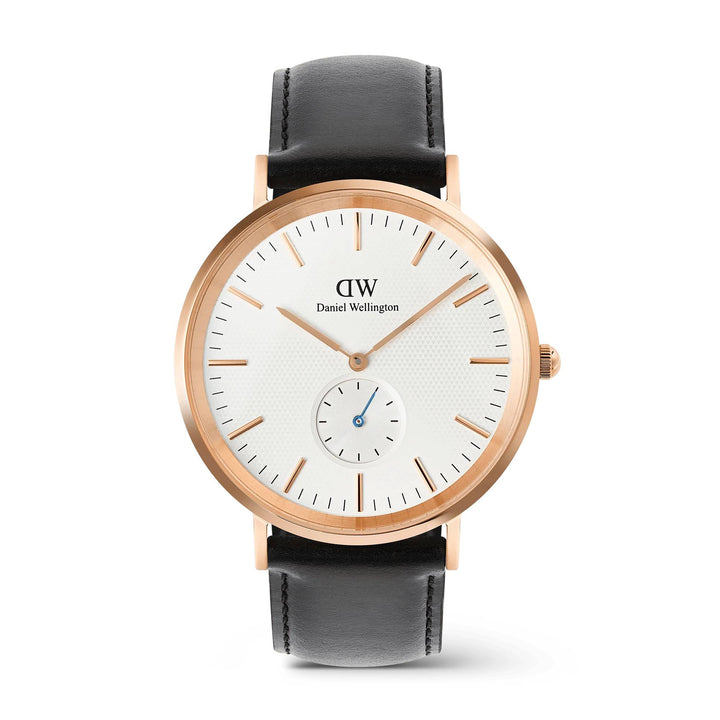 Orologio Uomo Daniel Wellington Classic Piccola Secondi Rosè Nero DW00100870