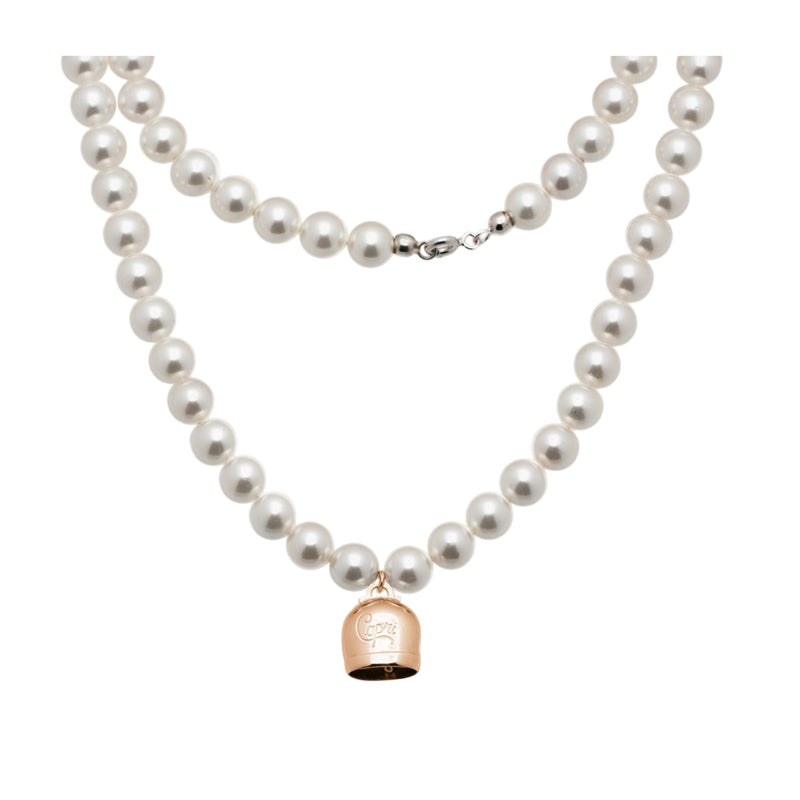 Collana La Campanella di Capri Argento Perle Girocollo Porta Fortuna CPRGD2-ROS