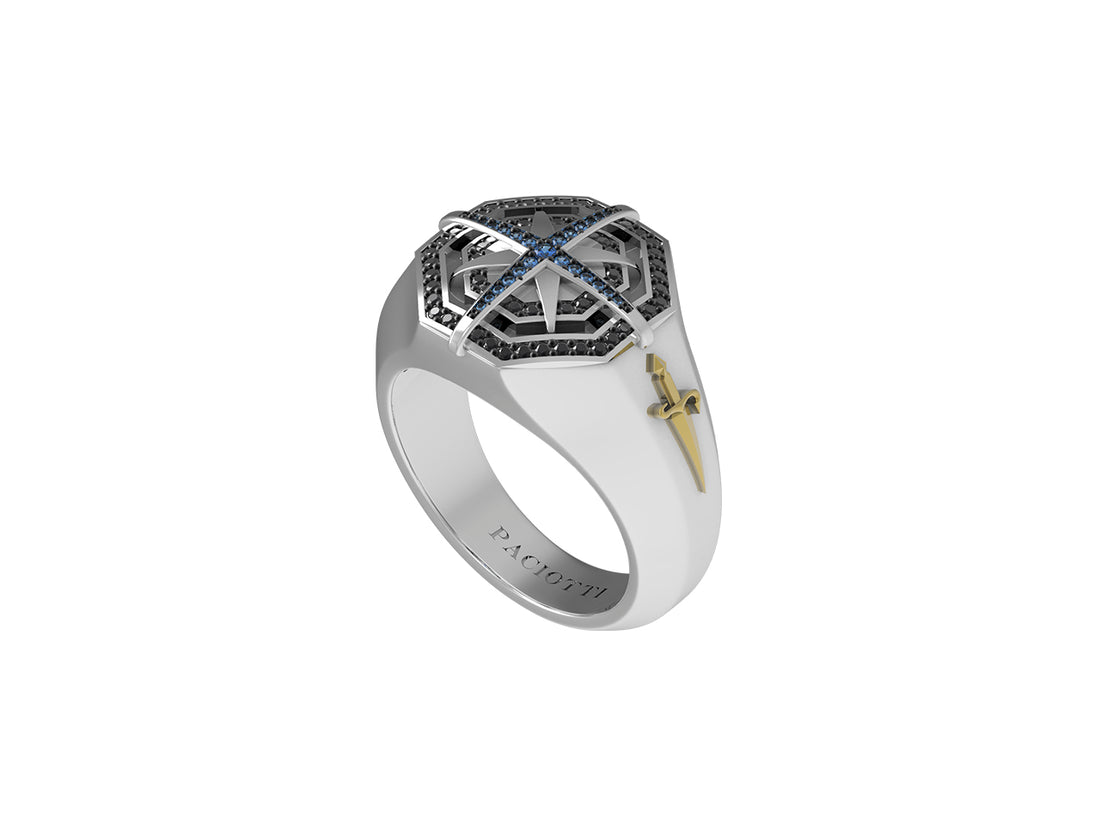 Anello Uomo Cesare Paciotti Argento 925 rosa dei venti  JPAN5003B/22