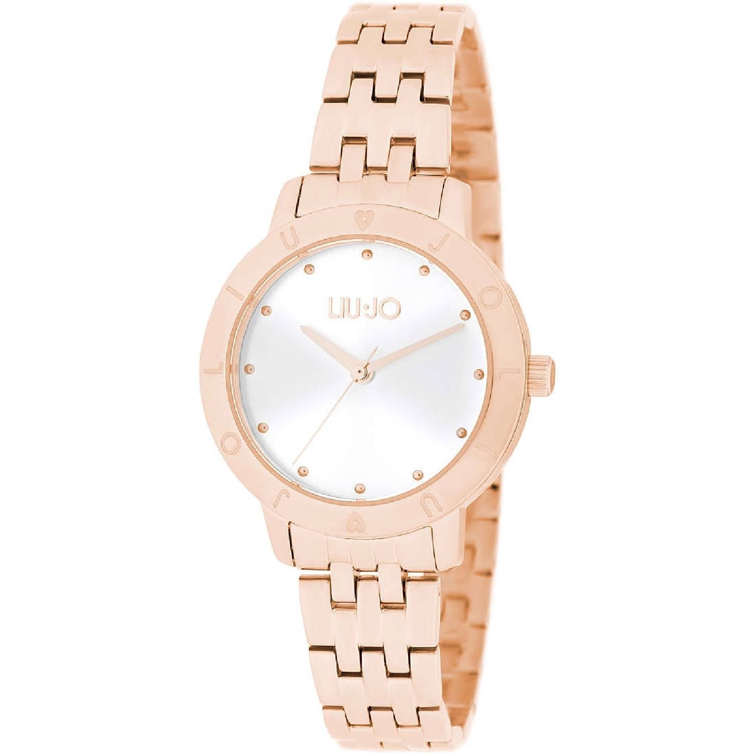 Orologio Donna Acciaio Liu Jo Greta Quarzo Rosè Bianco Solo Tempo TLJ1812