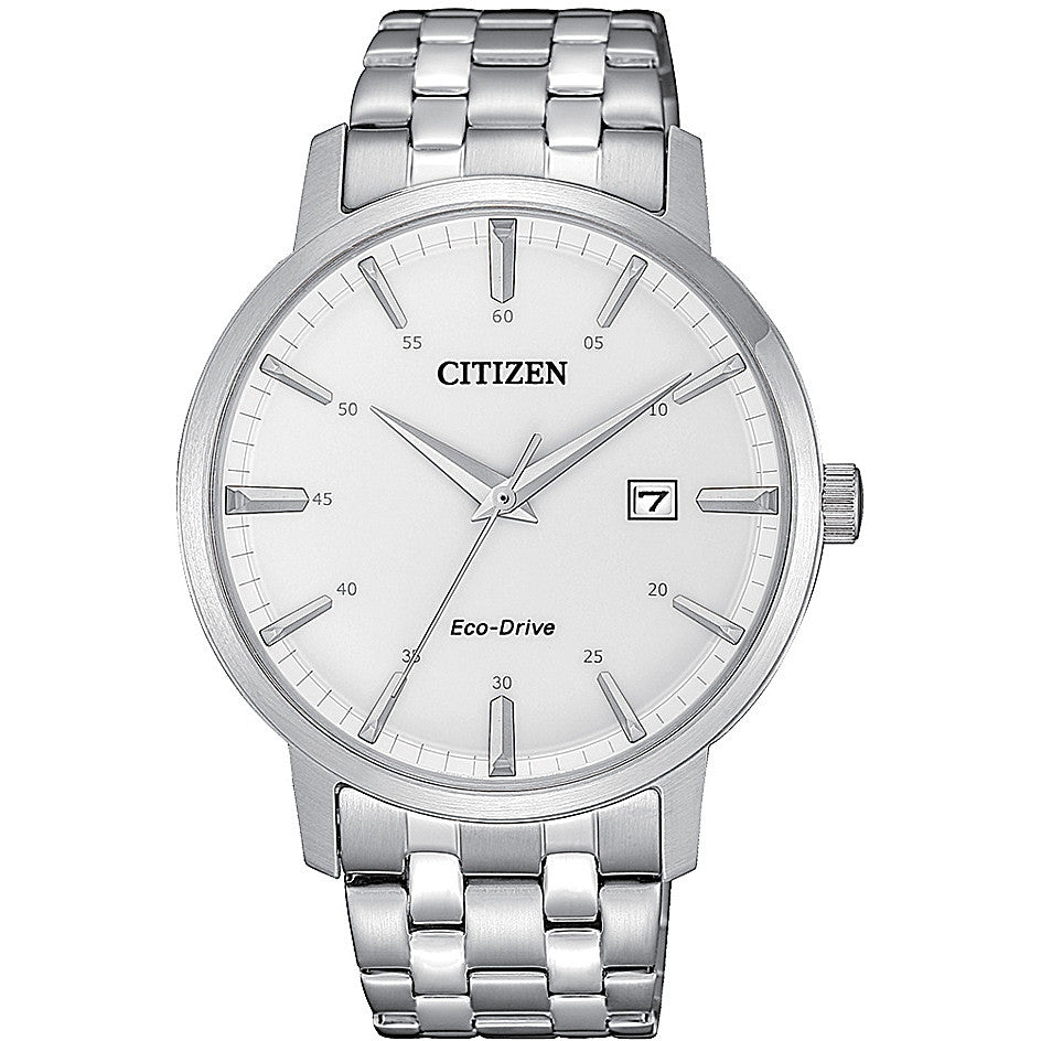 Orologio Uomo Acciaio Citizen Acciaio Solo Tempo Eco Drive Datario BM7460-88H