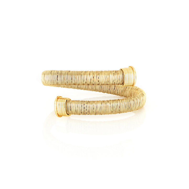 Bracciale Donna Unoaerre Bronzo Dorato Rigido Fili Intrecciati 504590