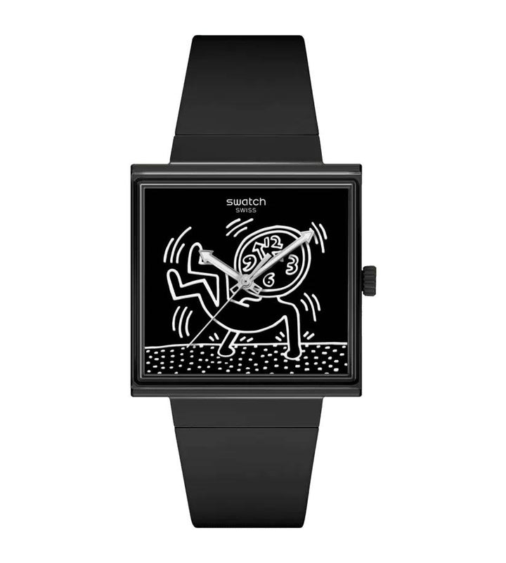Orologio Unisex Swatch What IF BREAKS LOOSE Cassa Quadrata SO34Z103