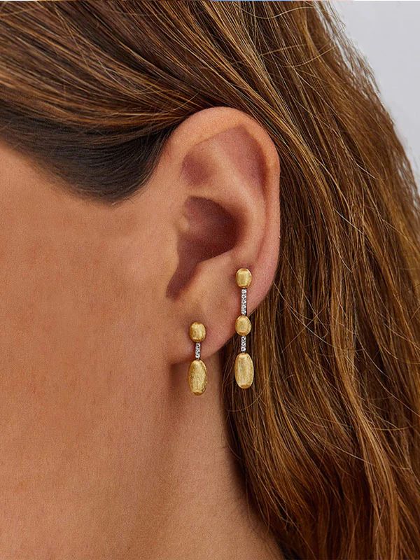 Orecchini Donna Nanis Oro Giallo 18 KT Diamanti con boules pendenti OS1-589