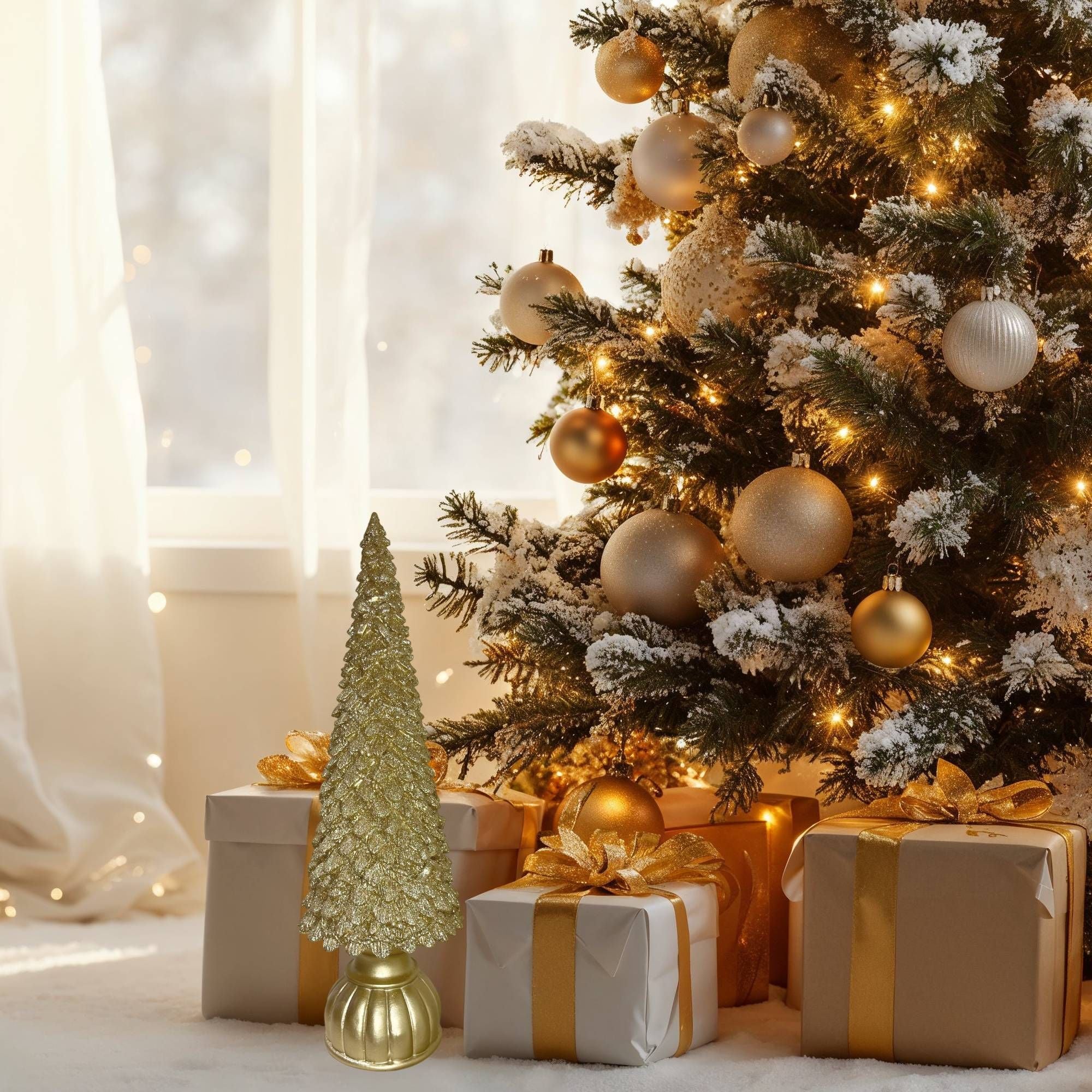 Albero Fade Porcellana Oro Brillantini 56980