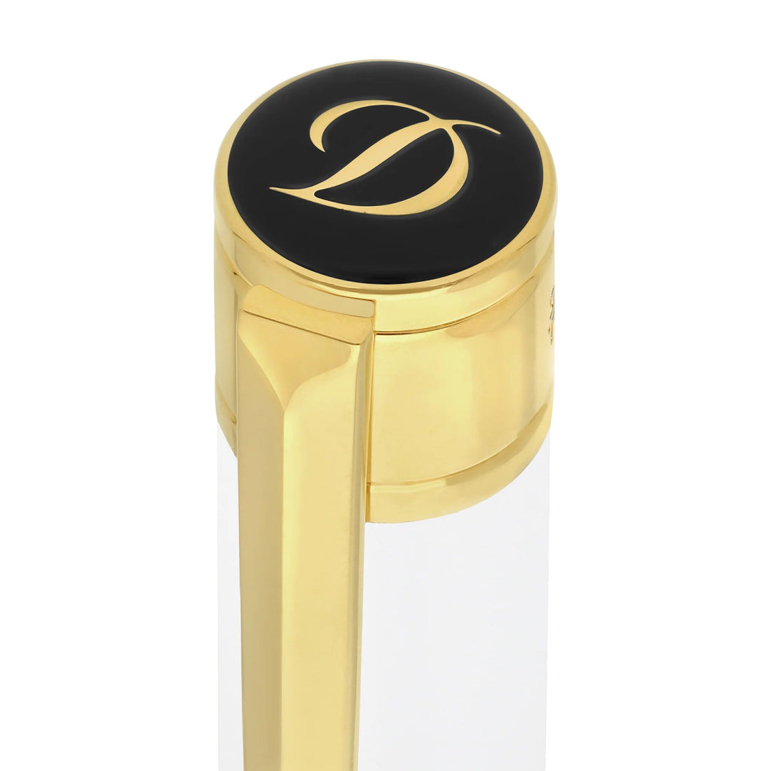 Penna Unisex Dupont Initial Sfera Lucida Acciaio Dorato Bianco 275217