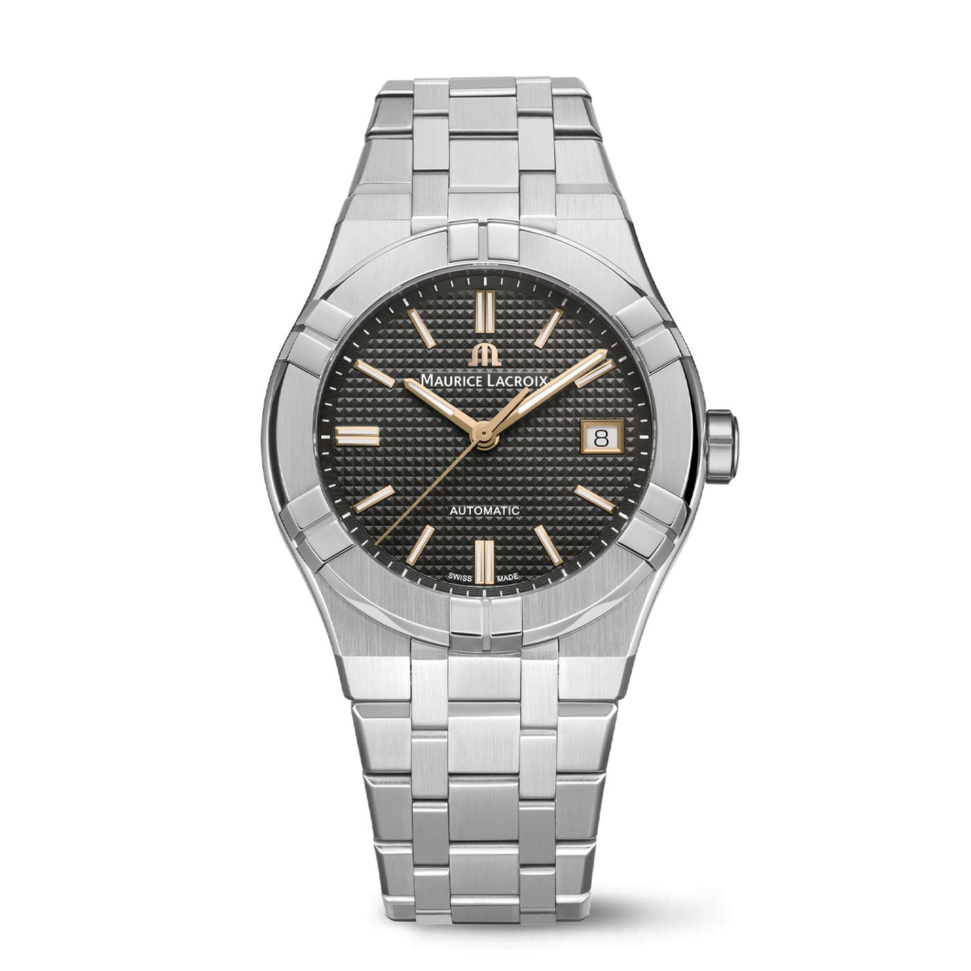 Orologio Uomo Maurice Lacroix Aikon Data Automatico Nero AI6007-SS002-331-1