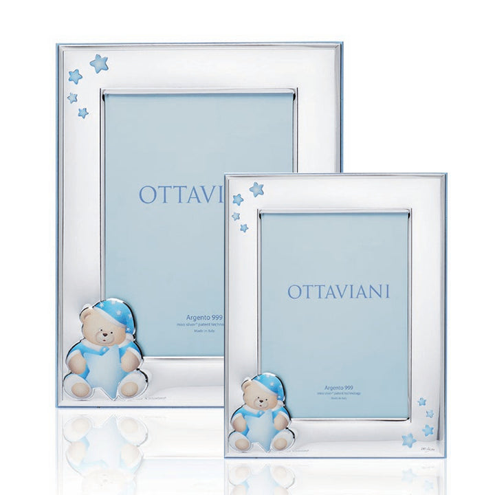 Portafoto Ottaviani Argento 999  Nascita Collezione Orsetto 13x18 7004AC
