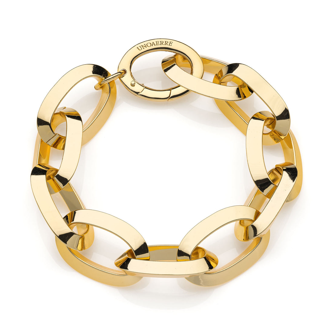 Bracciale Donna Unoaerre Bronzo Dorato Con Maxi Maglie Ovali 532021