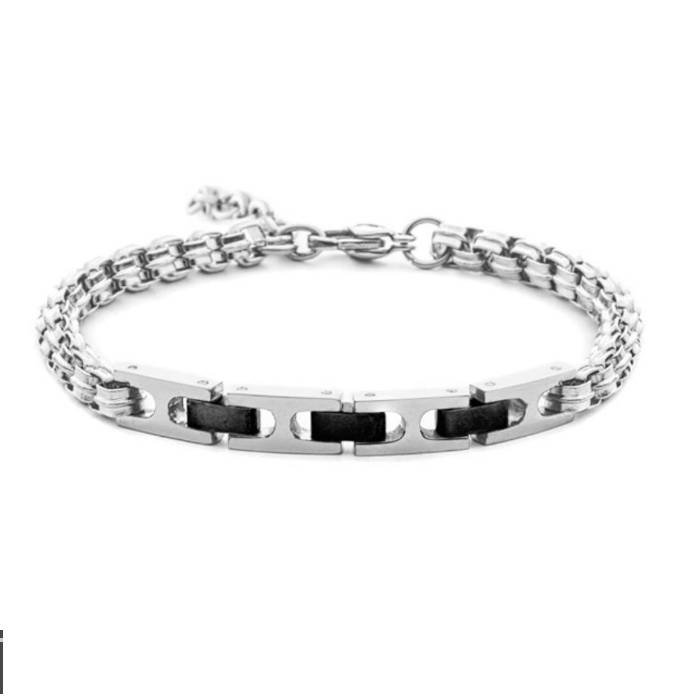 Bracciale Uomo 4US Cesare Paciotti Acciaio Pvd Nero 4UBR8476