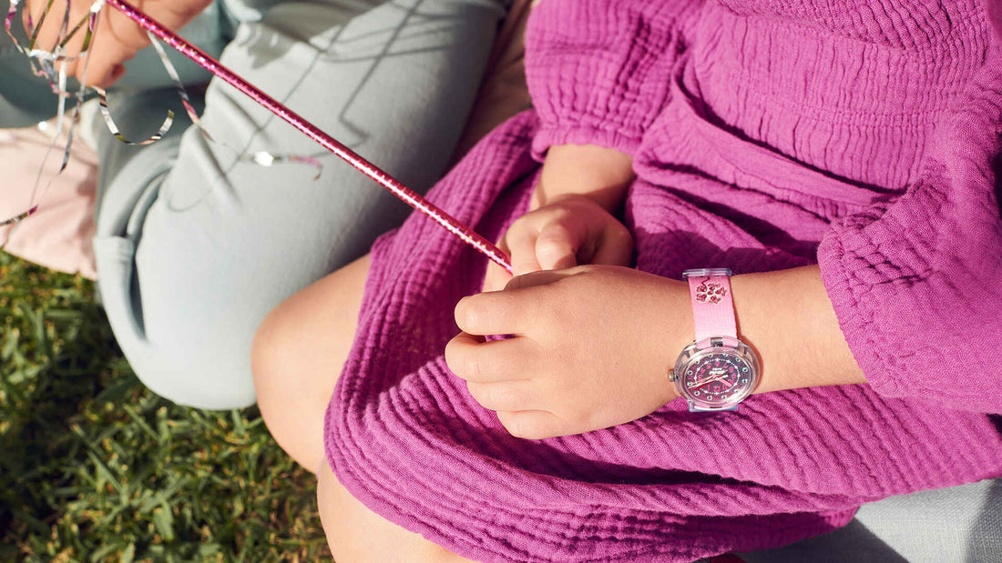Orologio Swatch Bambina Flik Flak Rosa Solo Tempo FPNP102