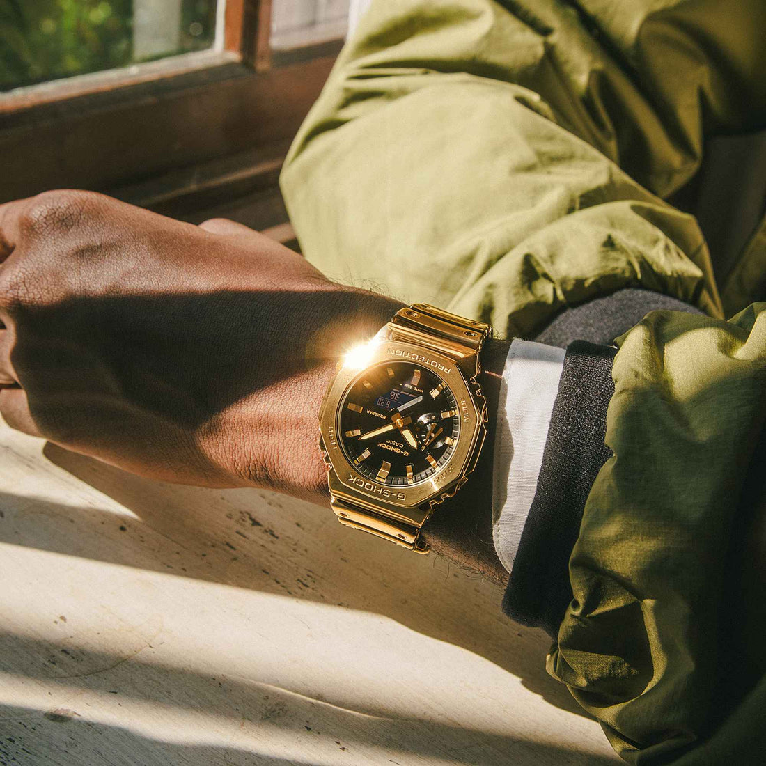 Orologio Uomo Casio G-SHOCK Resina Flex Dorata Oro GM-2100YMG-9AER