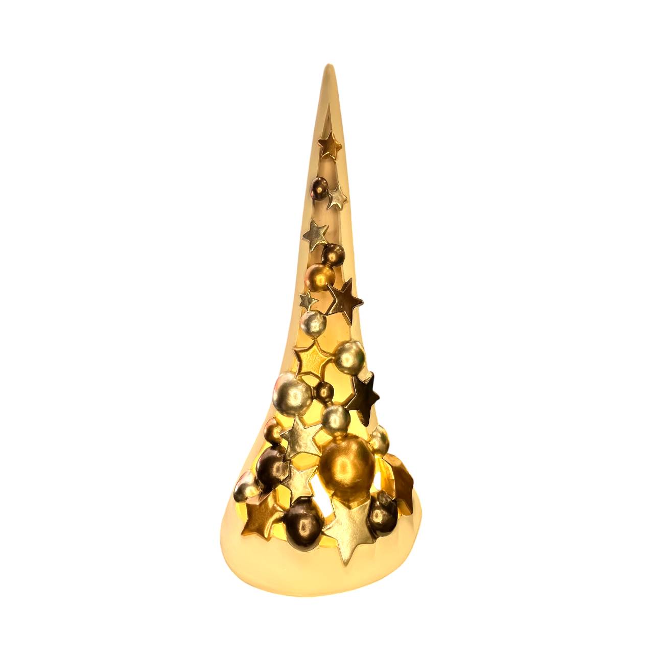 Albero Di Natale Con Sfere Ceramex 52 cm Ecrù 4731.3