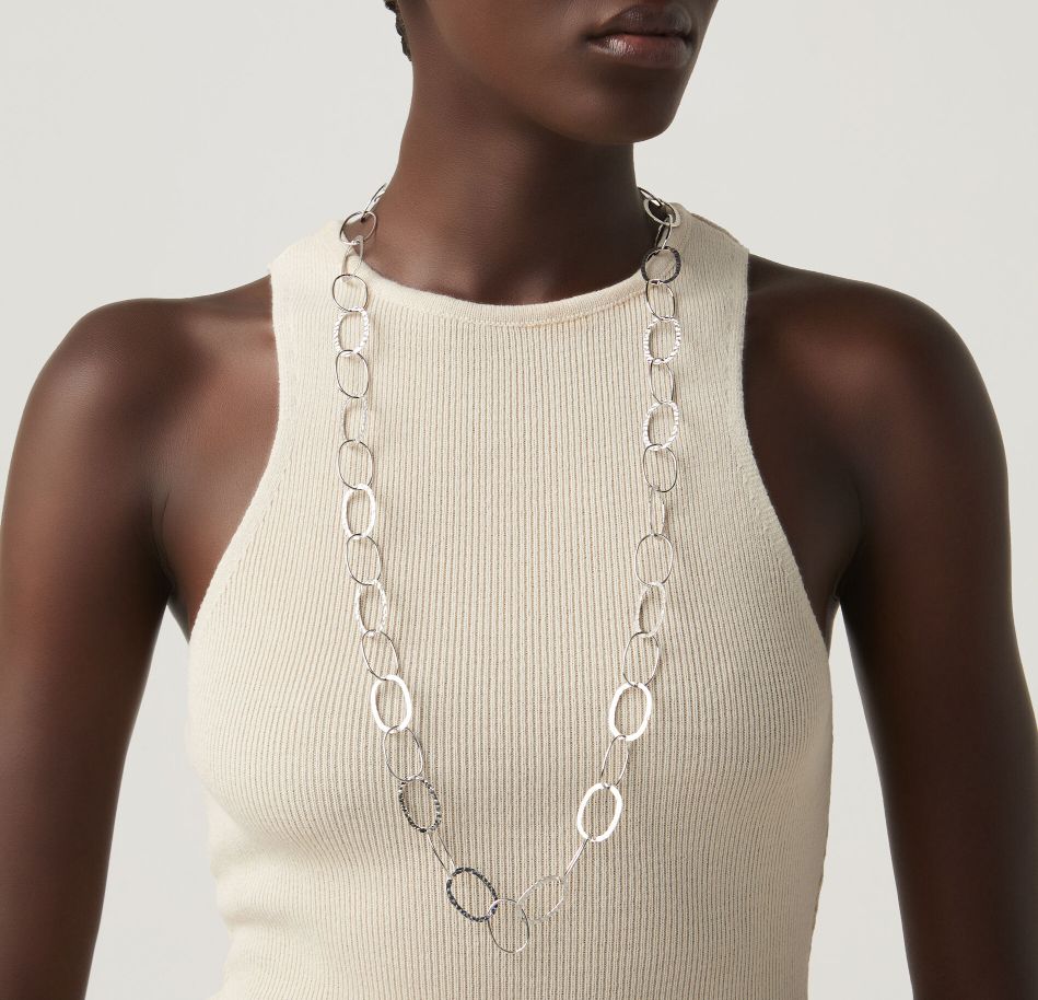Collana Donna Giovanni Raspini Argento 925 Catena Ovale Grande 06618