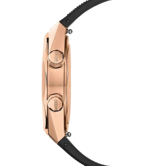 Orologio Uomo Mido Automatico Multifort 8 Due Corone Gomma Nera M0475073705100