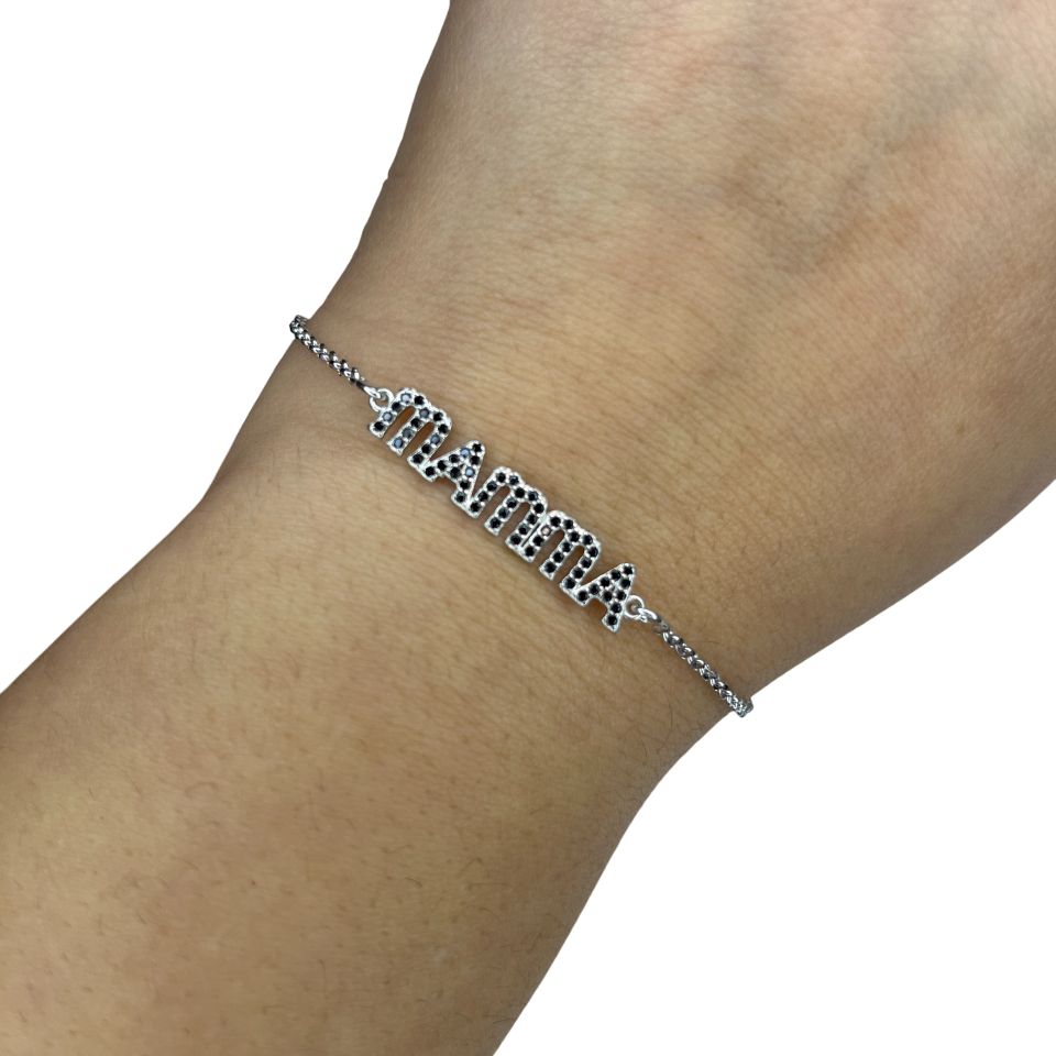 Bracciale Donna Re Mida Argento Mamma Zirconi BR-Djv-6