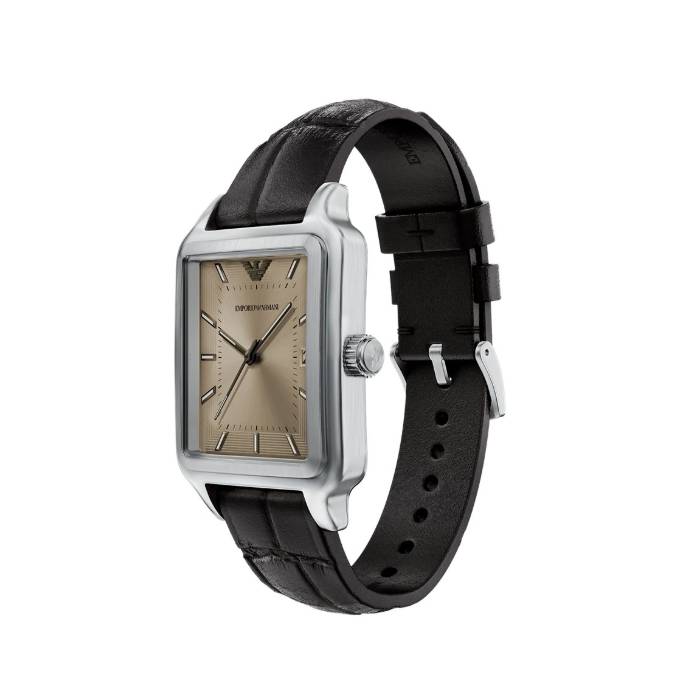 Orologio Uomo Emporio Armani Quarzo Data Bronzo Cinturino Pelle Marrone AR11756