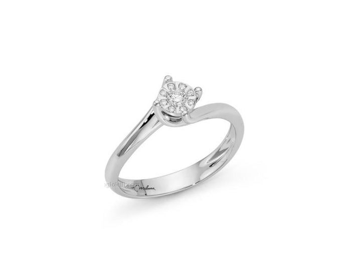 Anelli Donna Miluna Solitario Oro 18 KT Diamanti LID3281