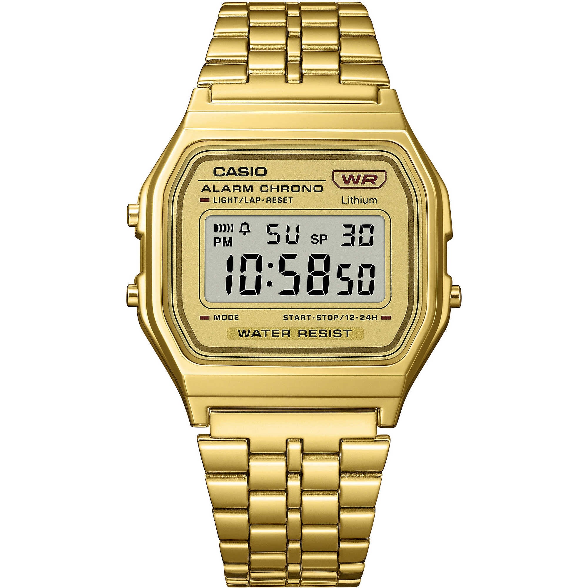 Orologio Donna Acciaio Dorato Casio Vintage Quarz A158WETG-9AEF Cronografo