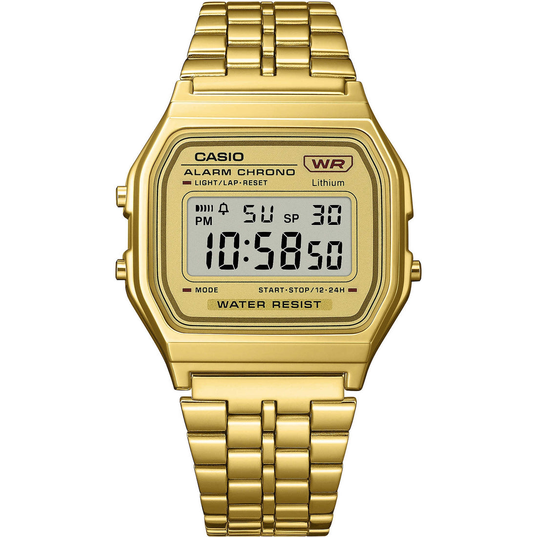 Orologio Donna Acciaio Dorato Casio Vintage Quarz A158WETG-9AEF Cronografo