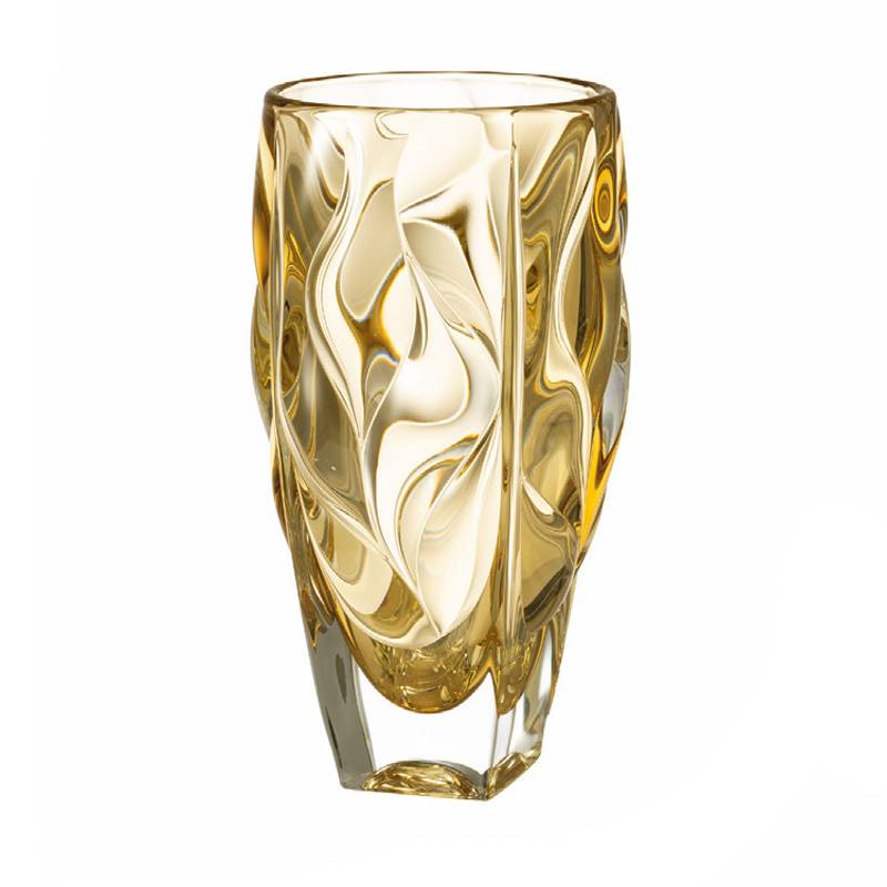 Vaso Cristallo Onlylux Onde Ambra 30 cm CDC01270