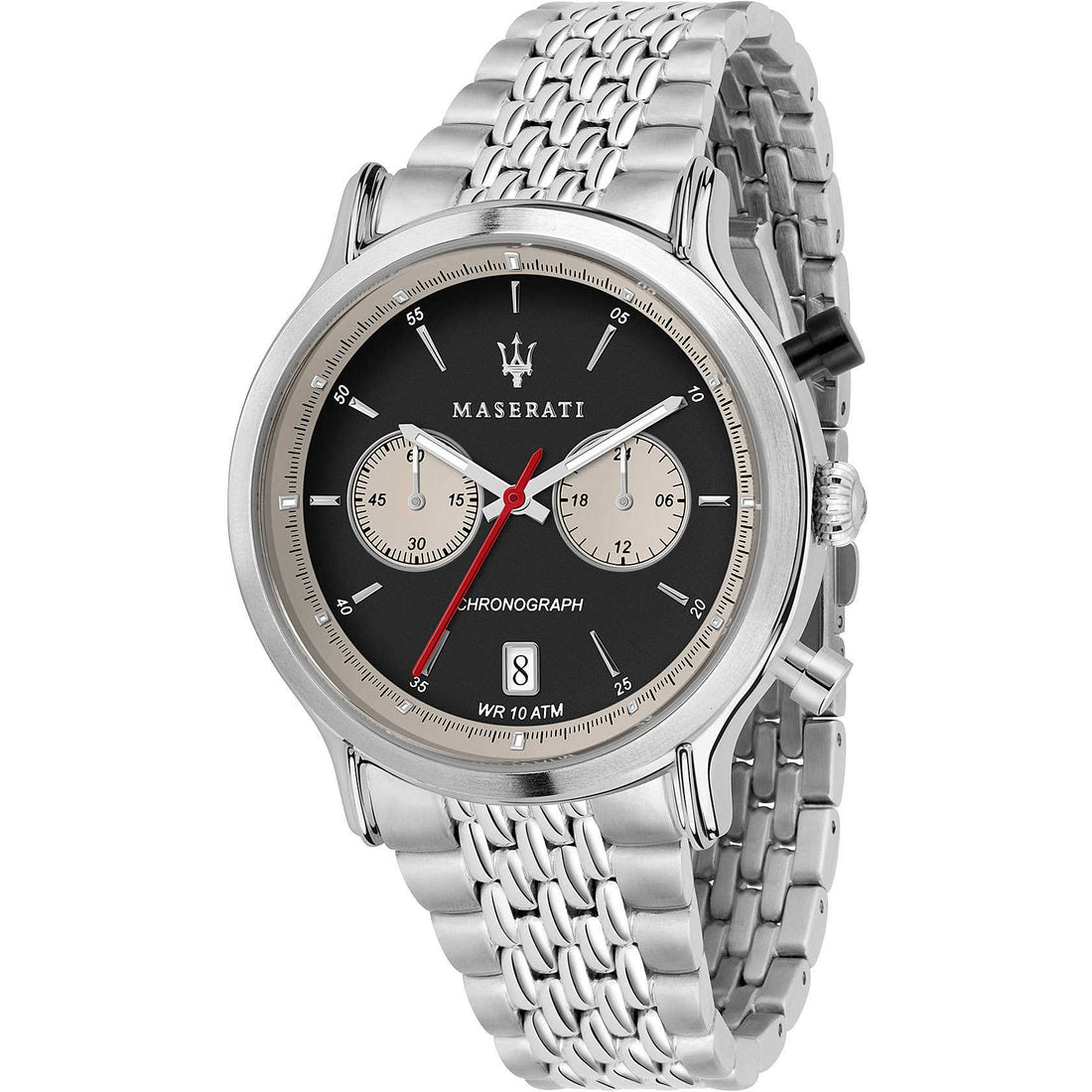 Orologio Uomo Acciaio Maserati Cronografo Quarzo Legend Bianco Nero R8873638001