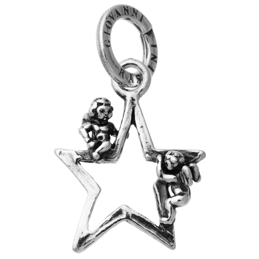 Charm Donna Giovanni Raspini Argento 925 Stella Angeli Realizzato A Mano 11088