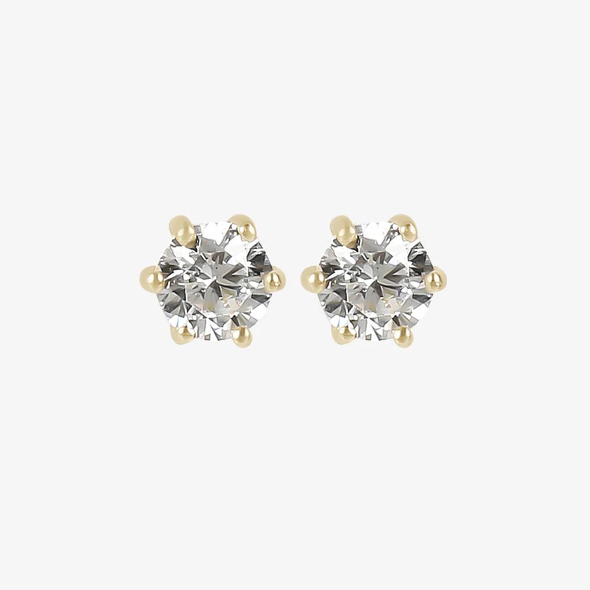 Orecchini Donna Bambina Milor Gold 9 KT Punto Luce Zircone Bianco WSGD90345.YG