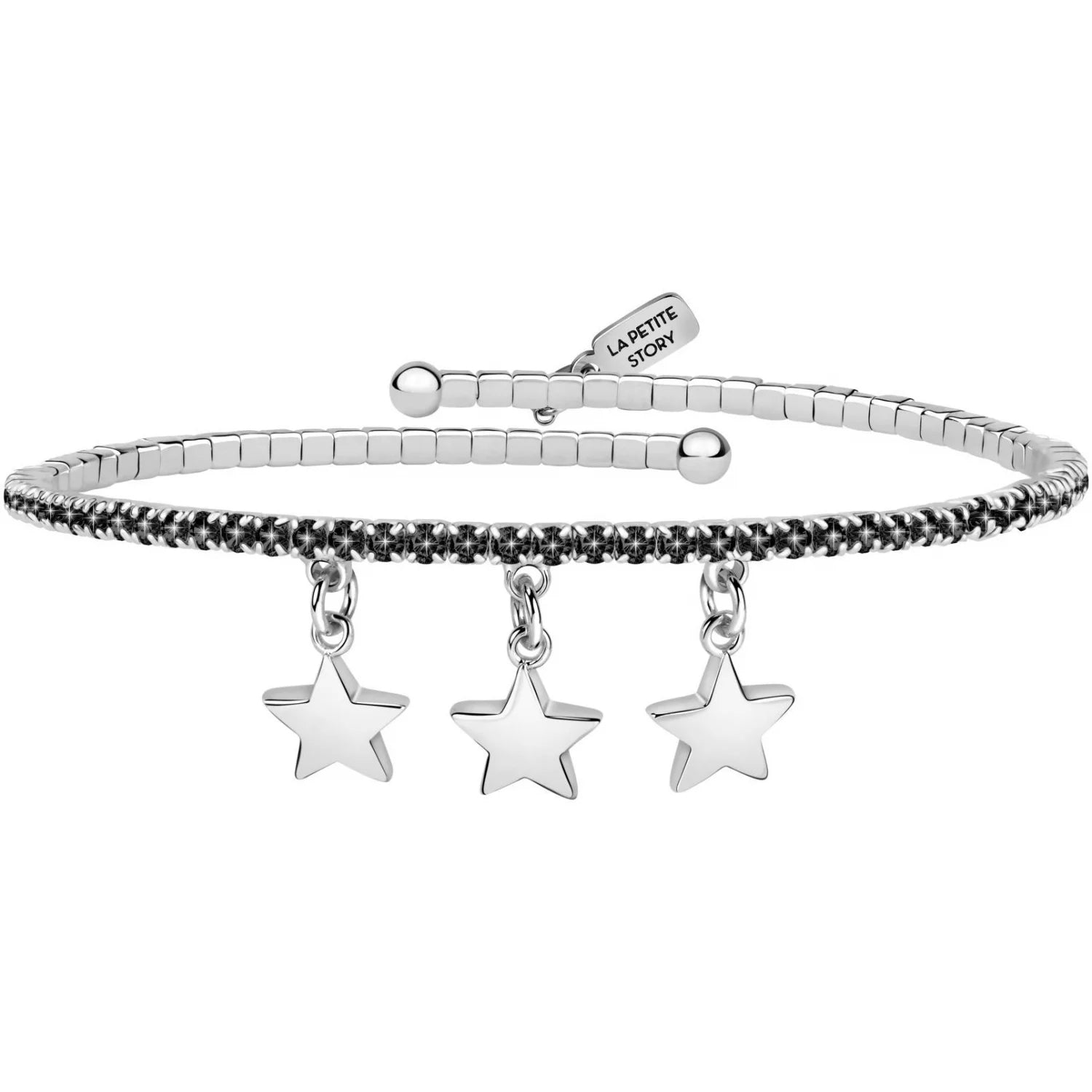 Bracciale Donna La Petite Story Ottone Charm Stelle Zirconi Neri Lux Bangles LPS05APZ17