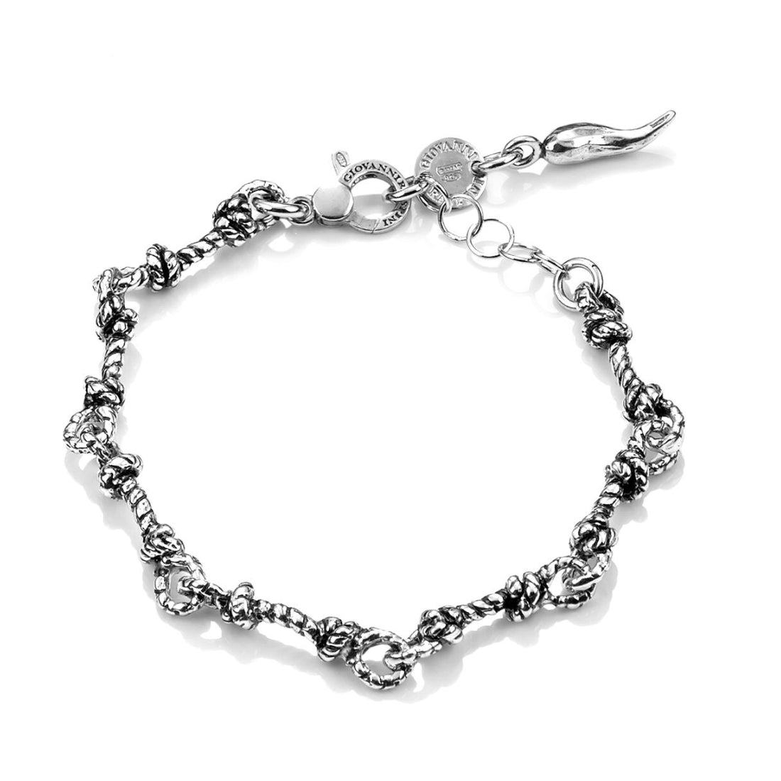 Bracciale Uomo Giovanni Raspini Argento 925 St. Tropez Nodi Intrecci Marinari 09394L