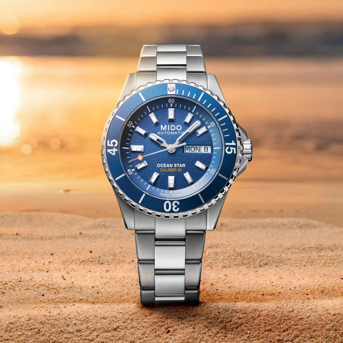 Orologio Uomo Mido Automatico Ocean Star 200 Data Blu M0269301104100