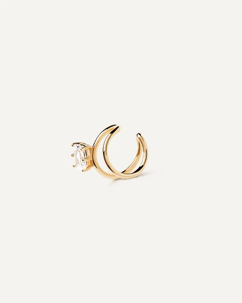 Orecchino Singolo Ear Cuff Donna PDPaola Argento Dorato 925 Punto Luce PG01-045-U