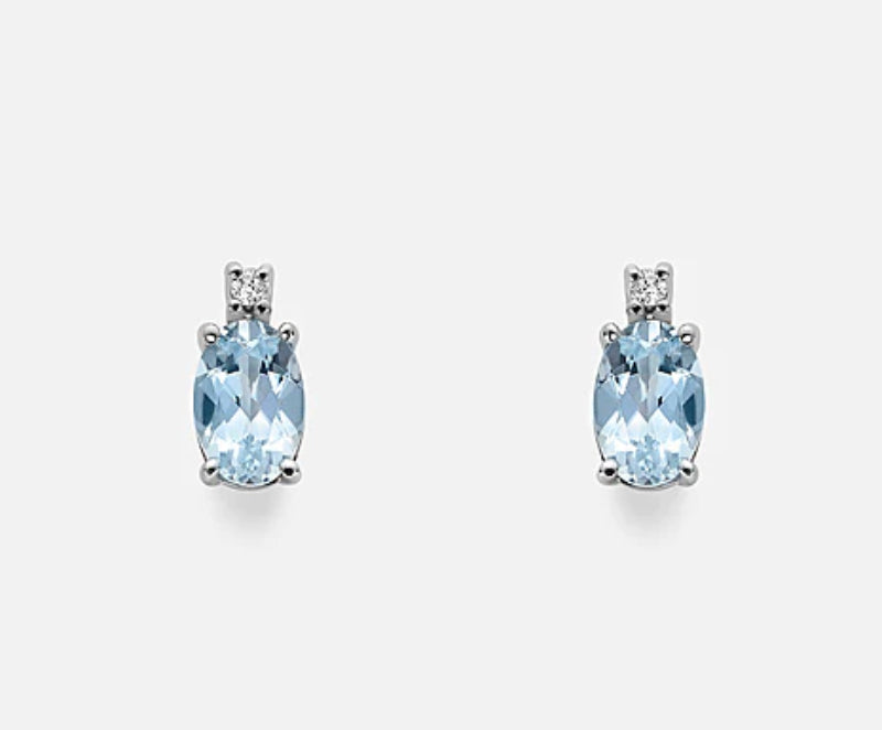 Orecchino Donna Mikiko Oro 18 Kt Acquamarina ct.0,60 diamanti 0,02 MO5023O4AM