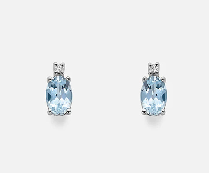 Orecchino Donna Mikiko Oro 18 Kt Acquamarina ct.0,60 diamanti 0,02 MO5023O4AM