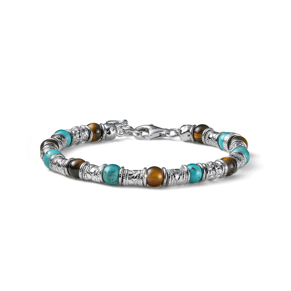 Bracciale Uomo Maria Cristina Sterling Argento 925 Turchese Occhio di Tigre G4558