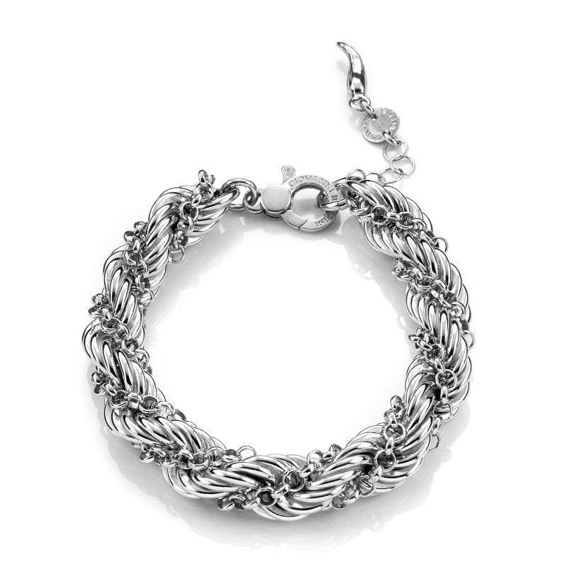 Bracciale Donna Giovanni Raspini Argento 925 Catena Maglia Torchon Grande 07244