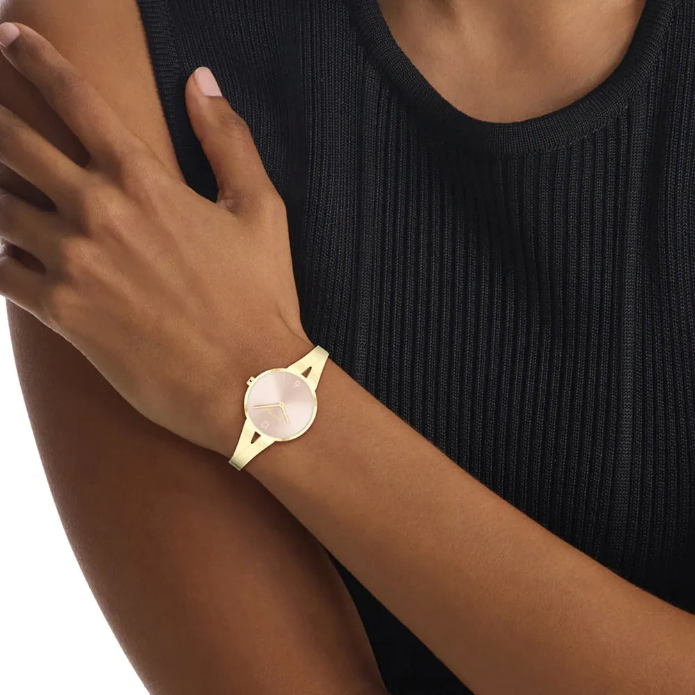 Orologio Donna Acciaio Calvin Klein Quarzo Solo Tempo Dorato Lucido 25100027