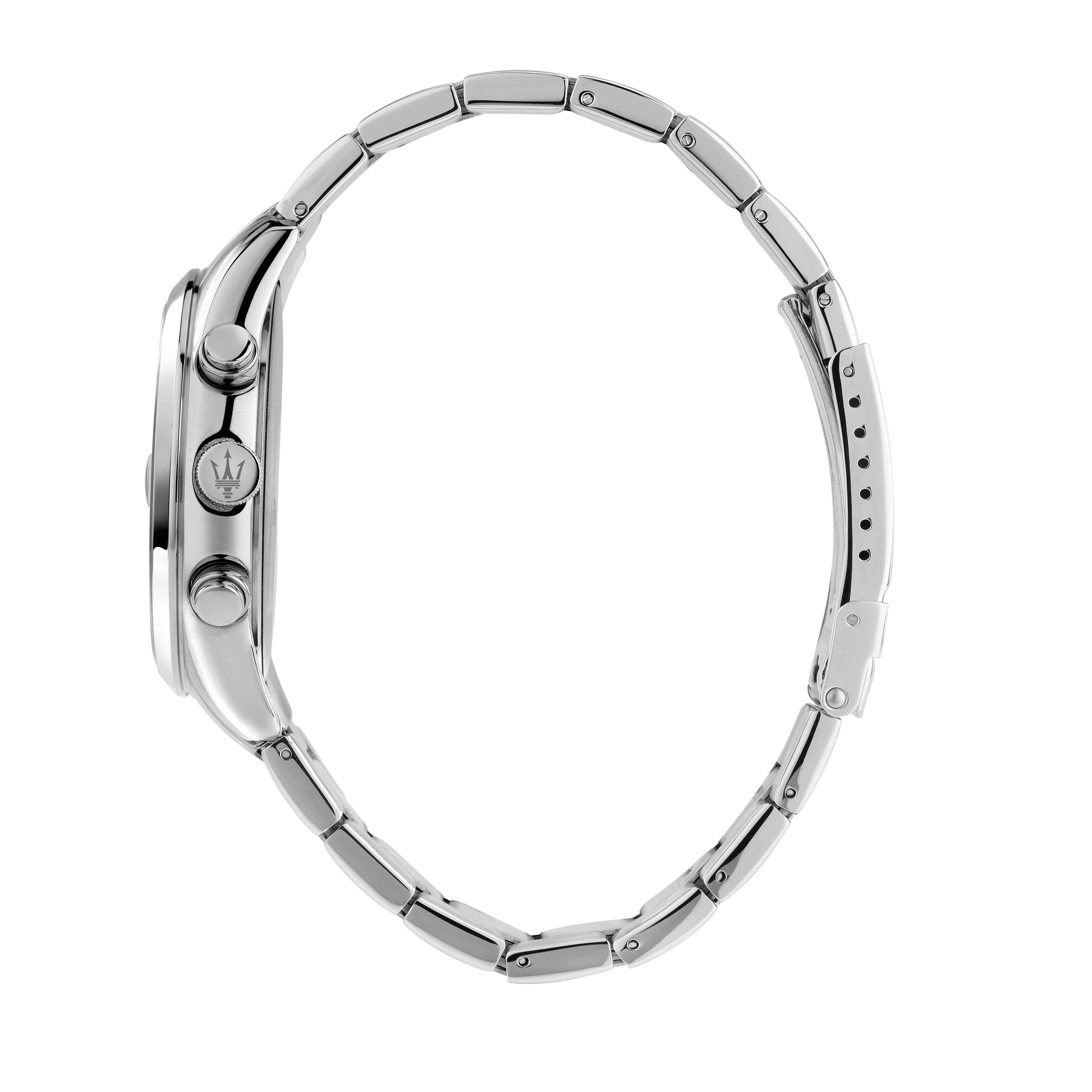 Orologio Uomo Maserati Acciaio Lucido Quarzo Cronografo Nero Data R8853151010