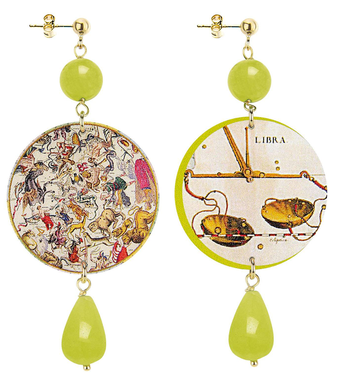 Orecchini Donna Lebole In Ottone Con Pietre Naturali Libra The Circle Collection OR.166