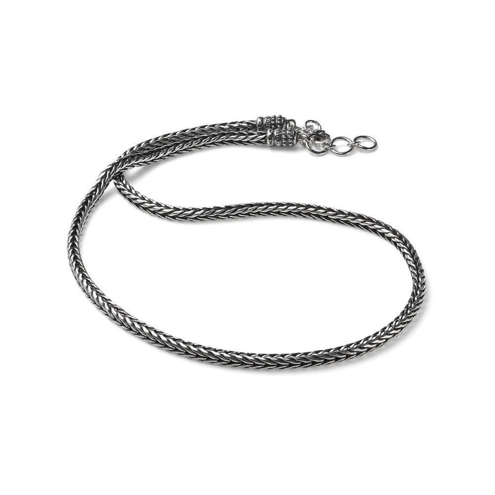 Collana Uomo Maria Cristina Sterling Argento Brunito 925 Maglia Spigata G3493