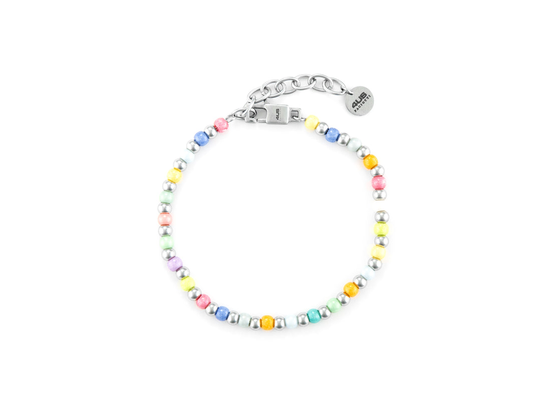 Bracciale Uomo 4US Cesare Paciotti  Acciaio Biglie Arcobaleno 4 mm 4UBR6769